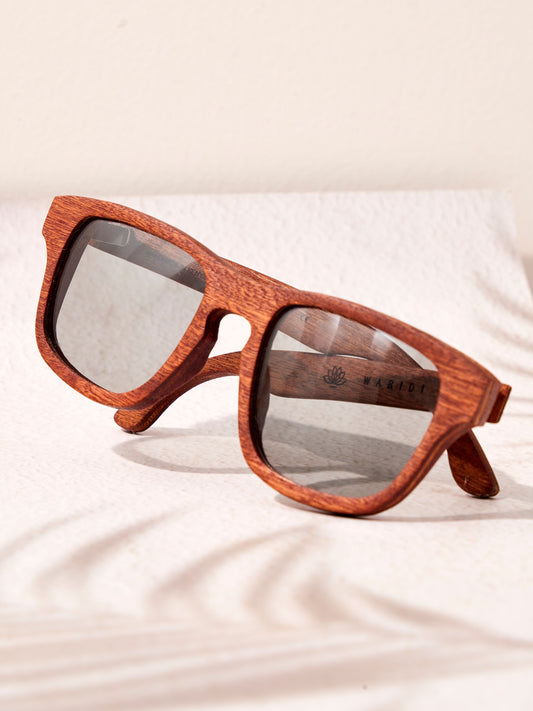 WARIDI EYEWEAR BONGO SUNGLASSES- BROWN/CLEAR